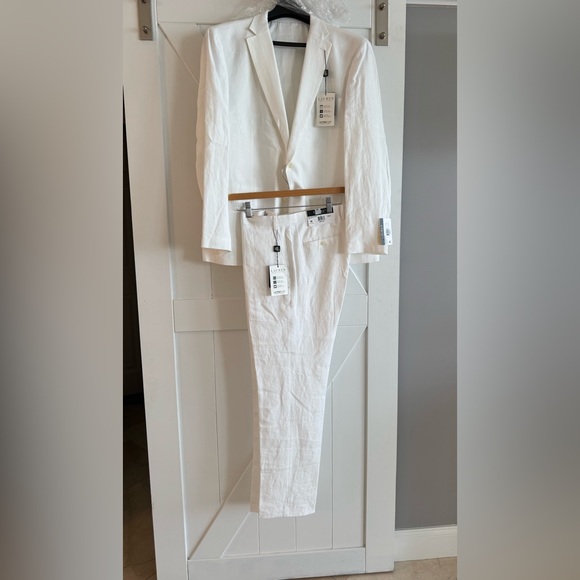 Ralph Lauren Men's 100% linen 2 pc suit jacket 46R pants 36x32 - Picture 3 of 10